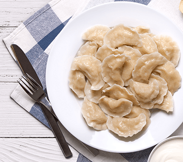 Pierogi z kaczką i wieprzowiną Pierogi z kaczką i wieprzowiną